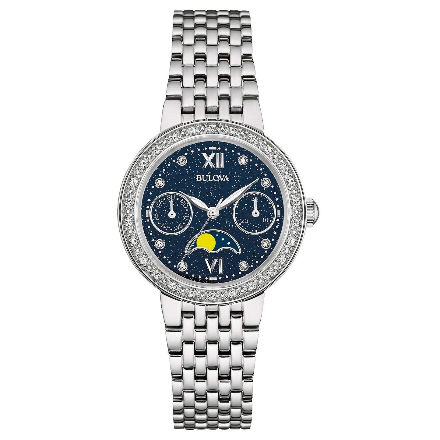 Bulova Ladies' Diamond Moon Phase Watch 96R210