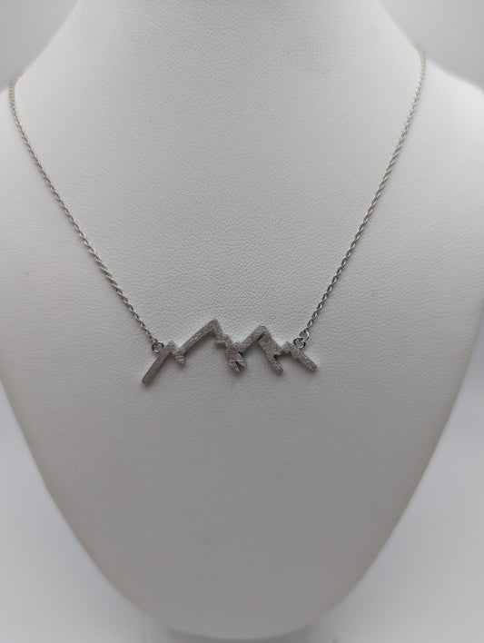 Reversible Mountain Silhouette Necklace