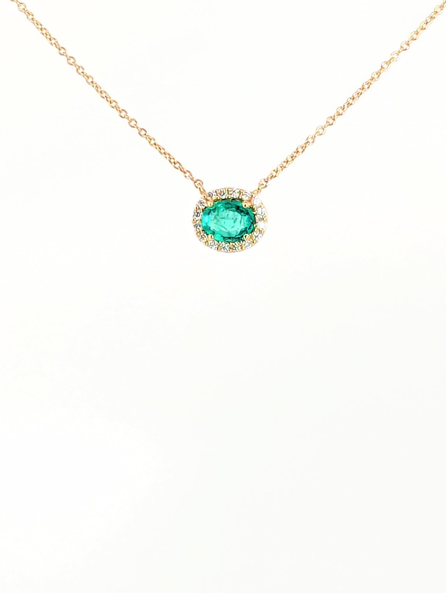 Oval Emerald Necklace