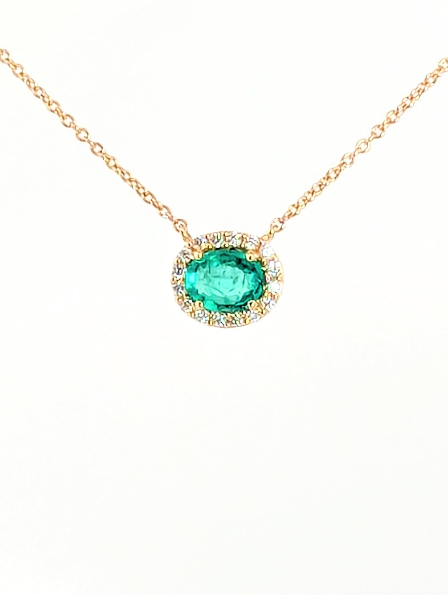 Oval Emerald Necklace
