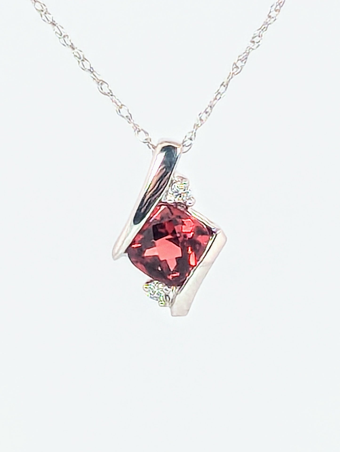 Garnet and Diamond Necklace