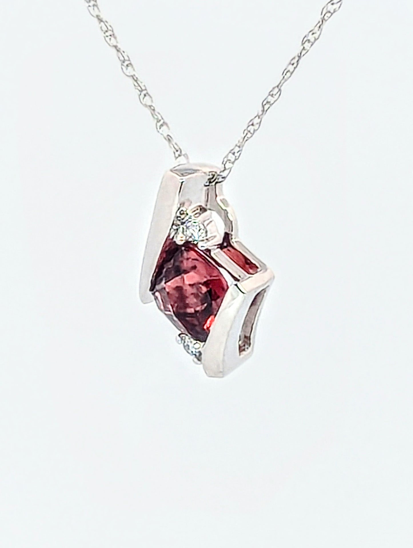 Garnet and Diamond Necklace