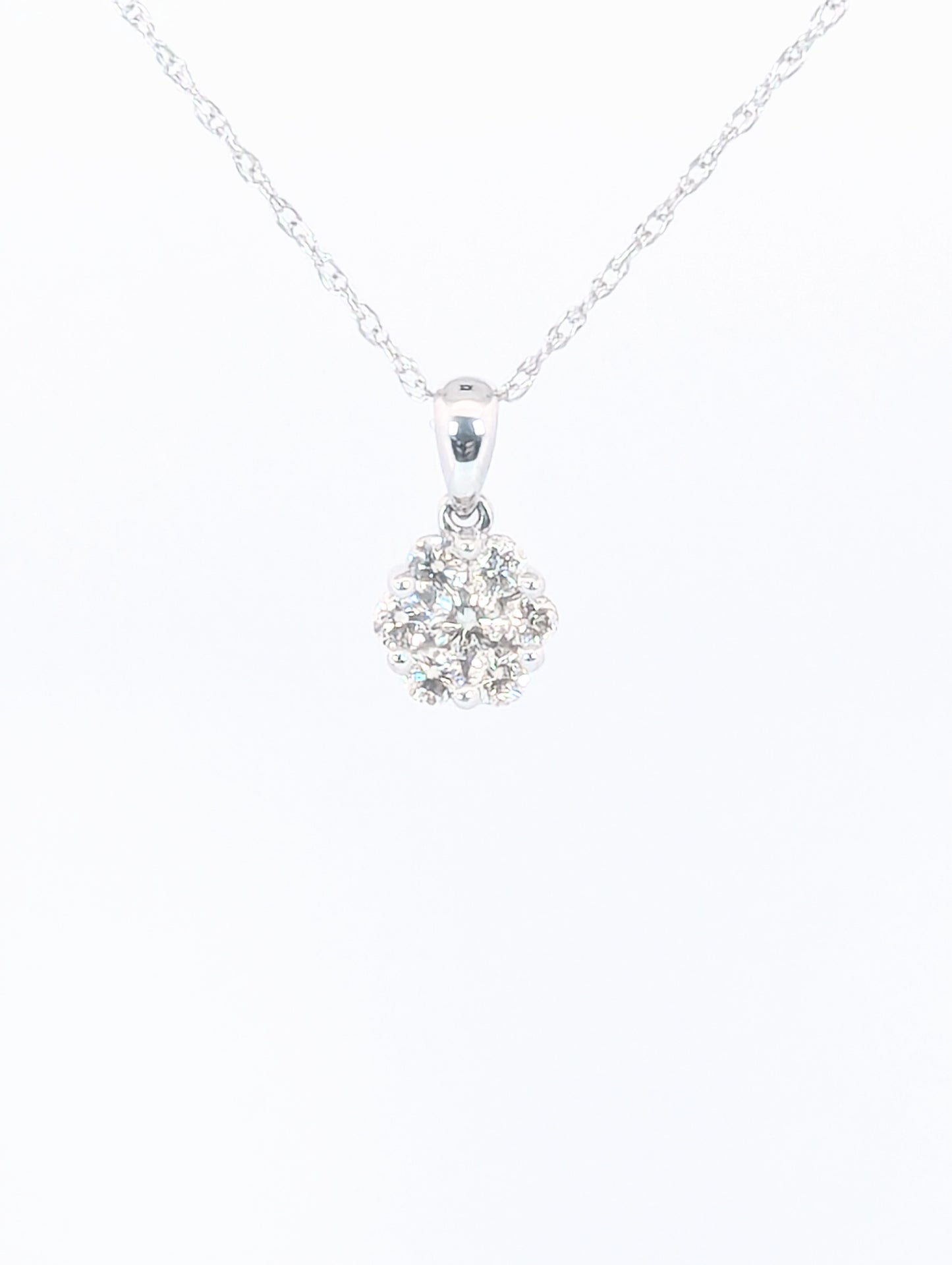 Diamond Cluster Pendant .5 Ctw.