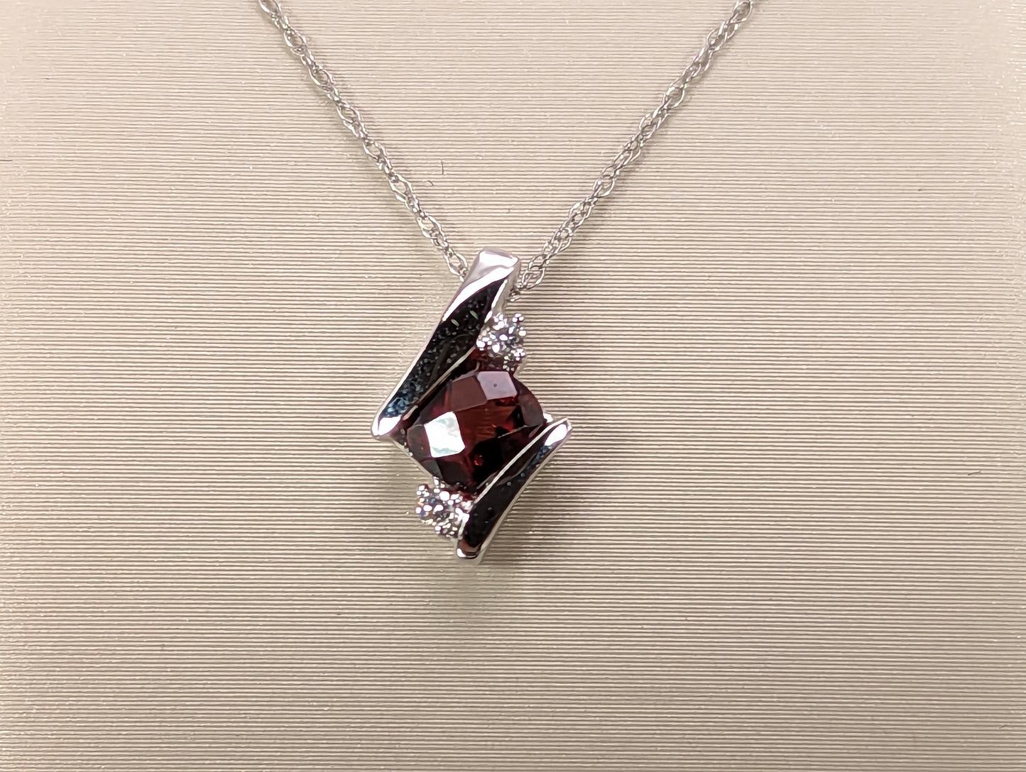 Garnet and Diamond Necklace