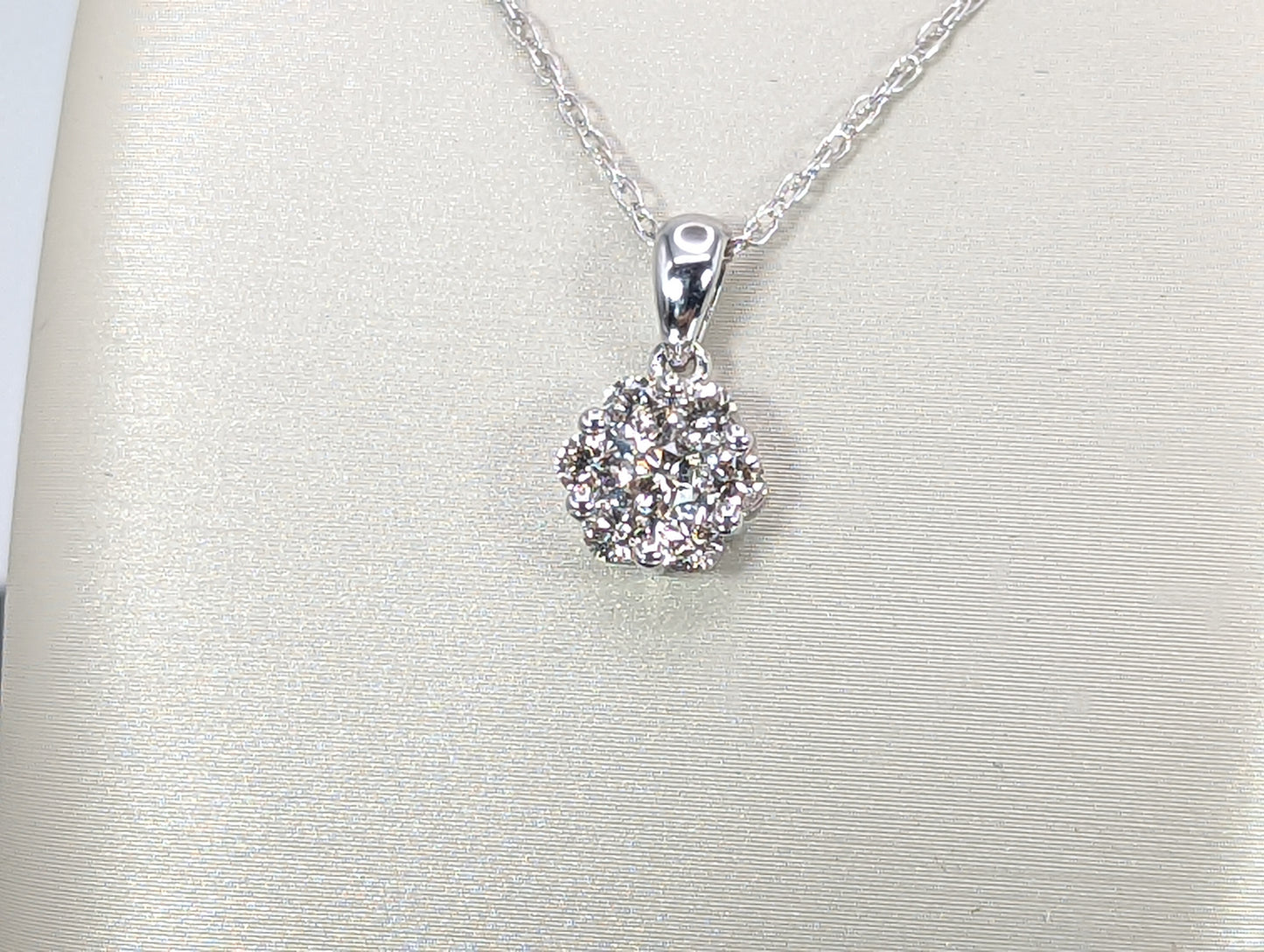 Diamond Cluster Pendant .5 Ctw.