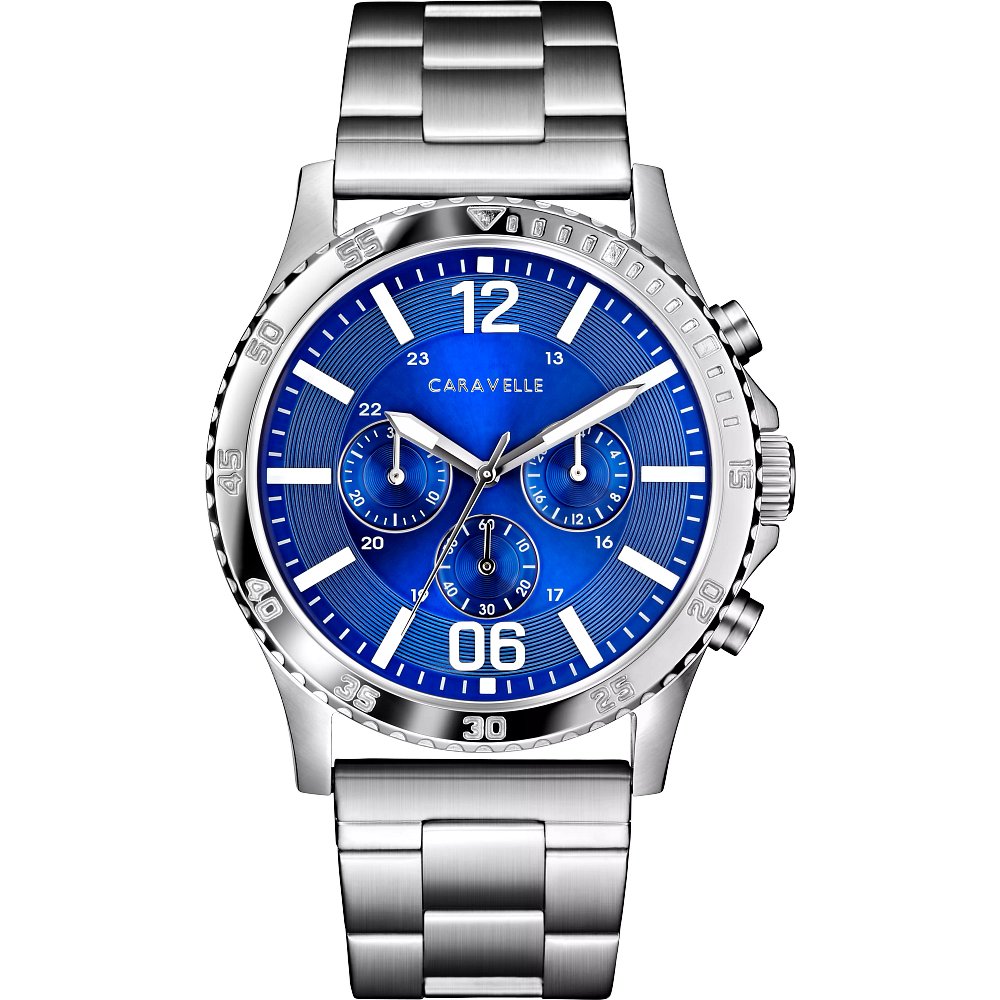 Caravelle Land Sport Mens Stainless Steel