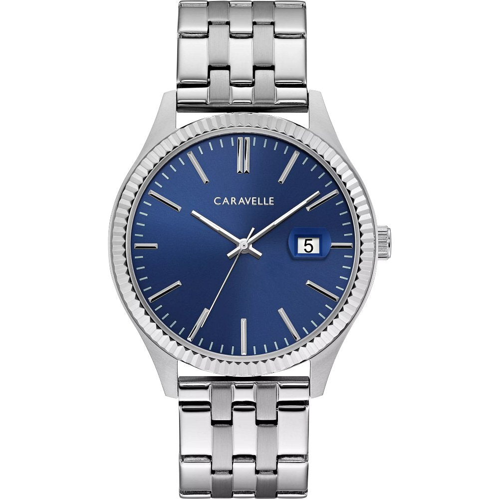 Caravelle Dress Mens Stainless Steel