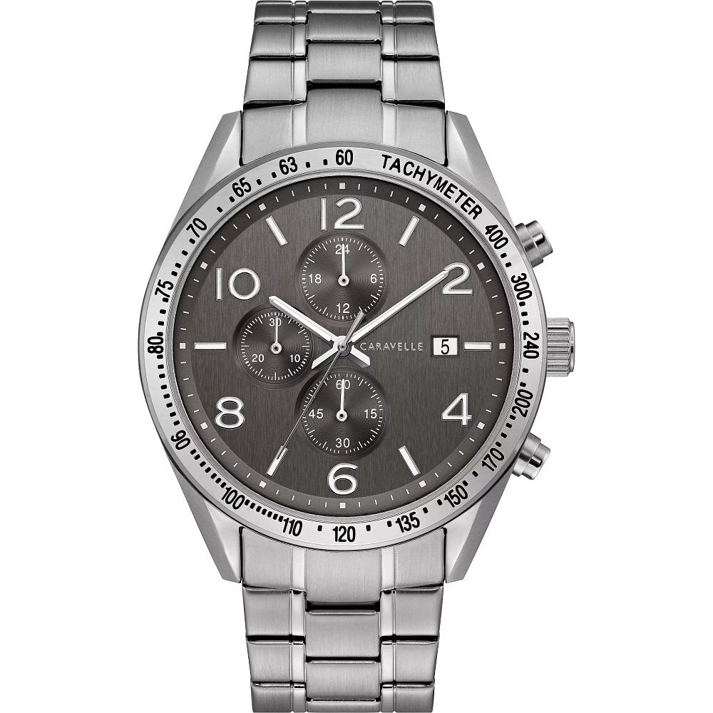 Caravelle Sport Mens Stainless Steel