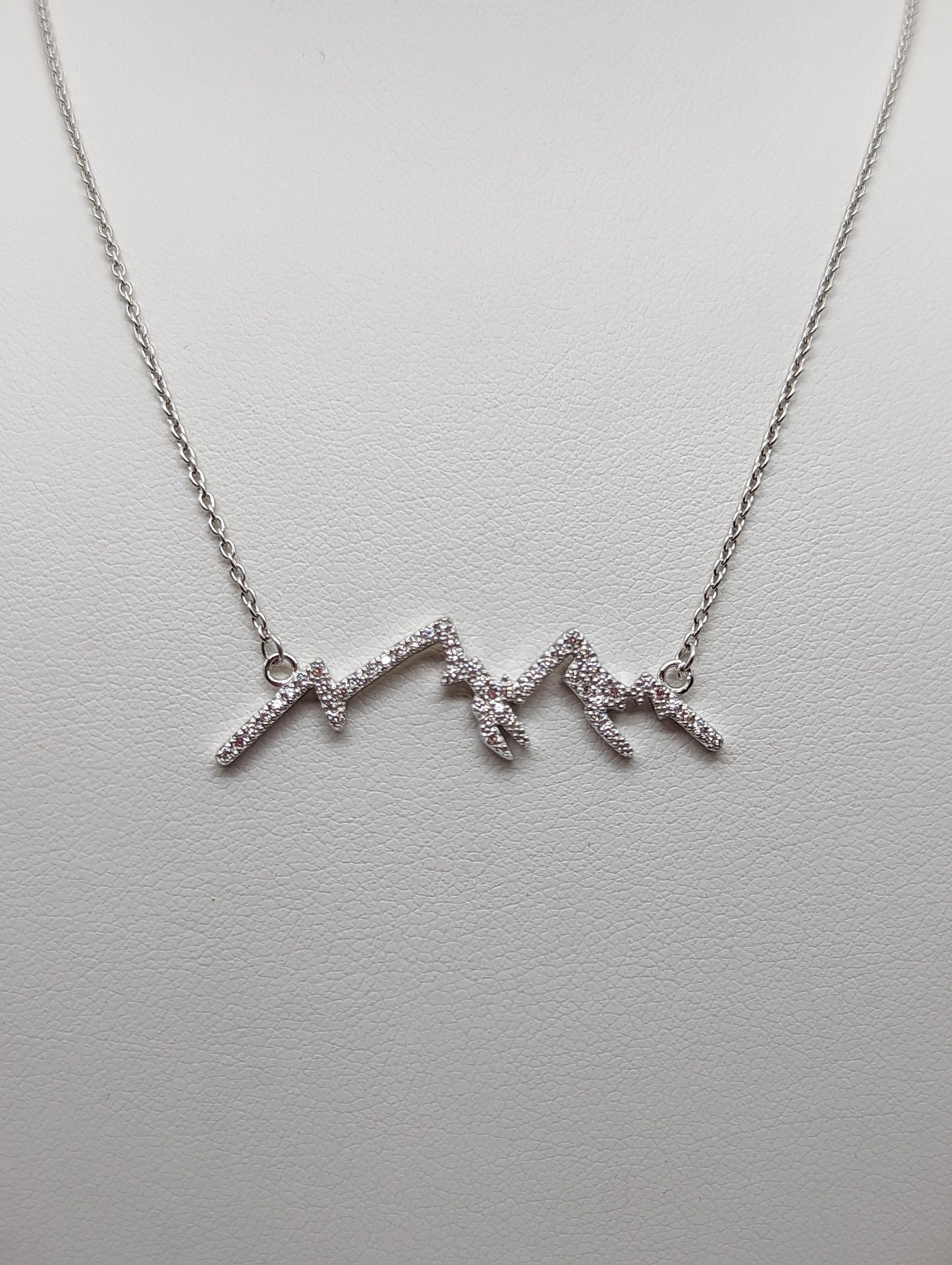 Mountain crystal silhouette