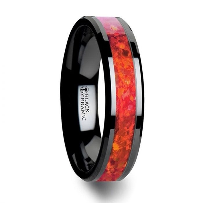 NOVA Black Ceramic Wedding Band