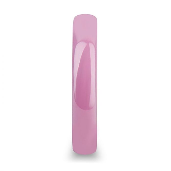 CORAL Domed Polish Finish Pink Ceramic Ring