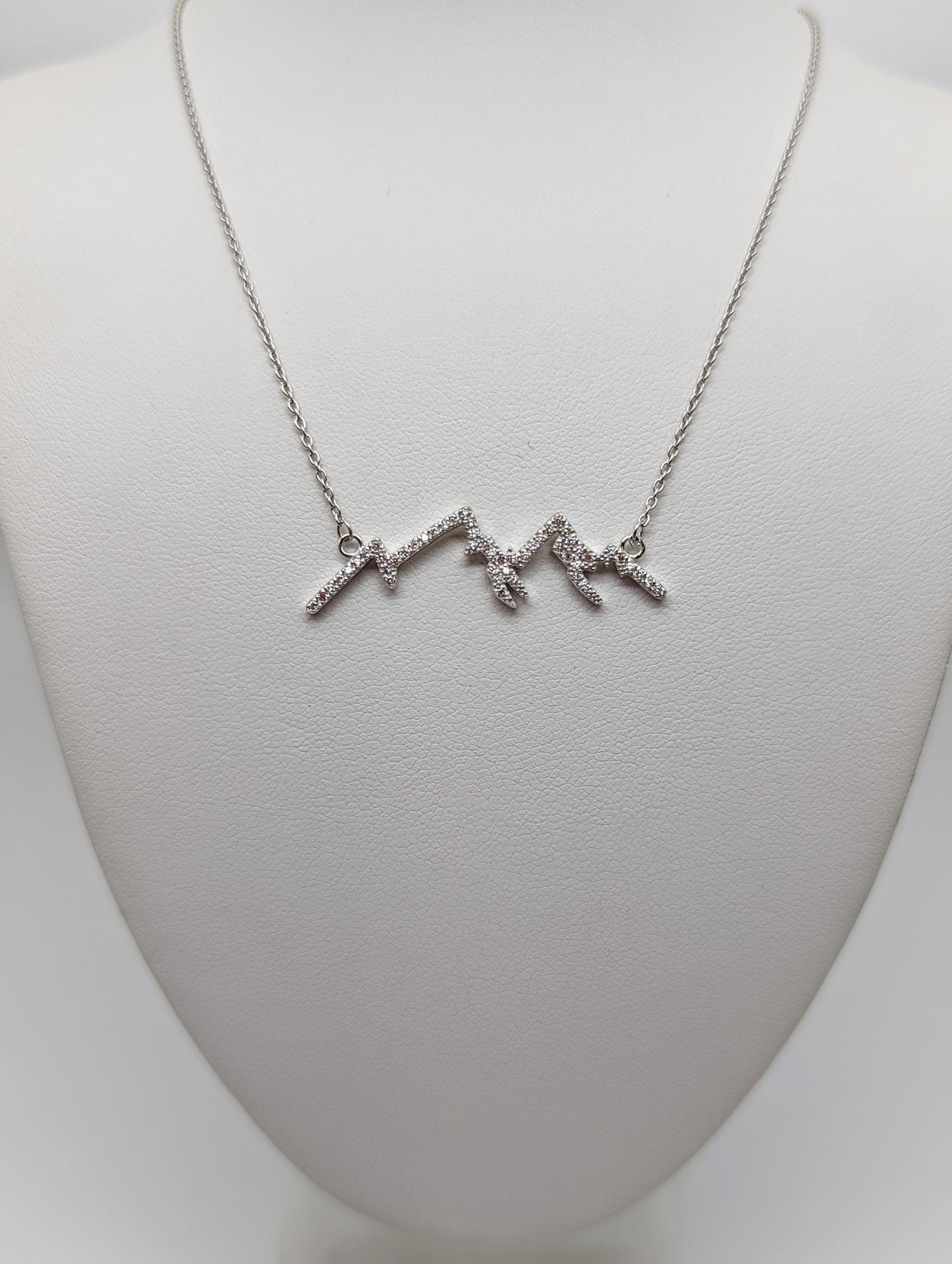 Mountain crystal silhouette