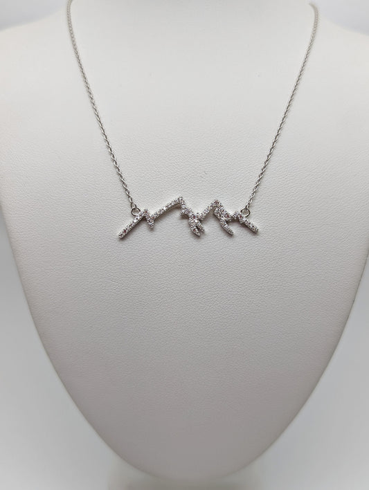 Mountain crystal silhouette