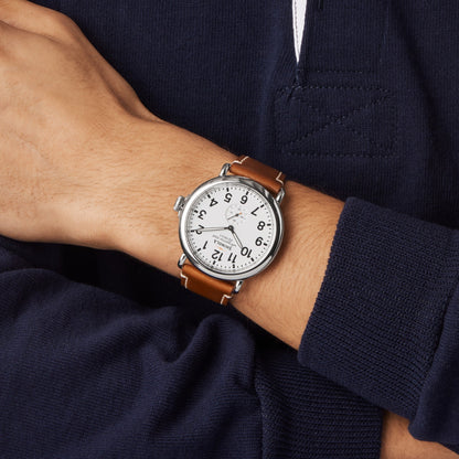 Shinola Runwell 47mm White watch lifestyle