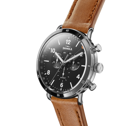 Shinola Canfield Sport Black chronograph alternate view