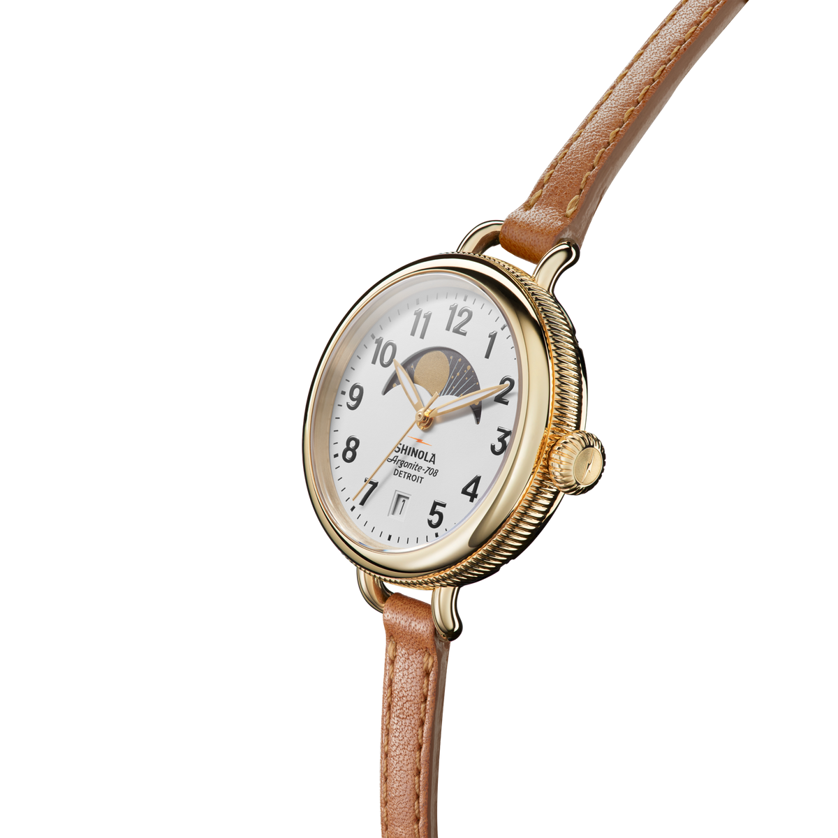 Shinola Birdy Moon Phase White watch alternate view