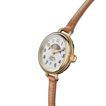 Shinola Birdy Moon Phase White watch alternate view