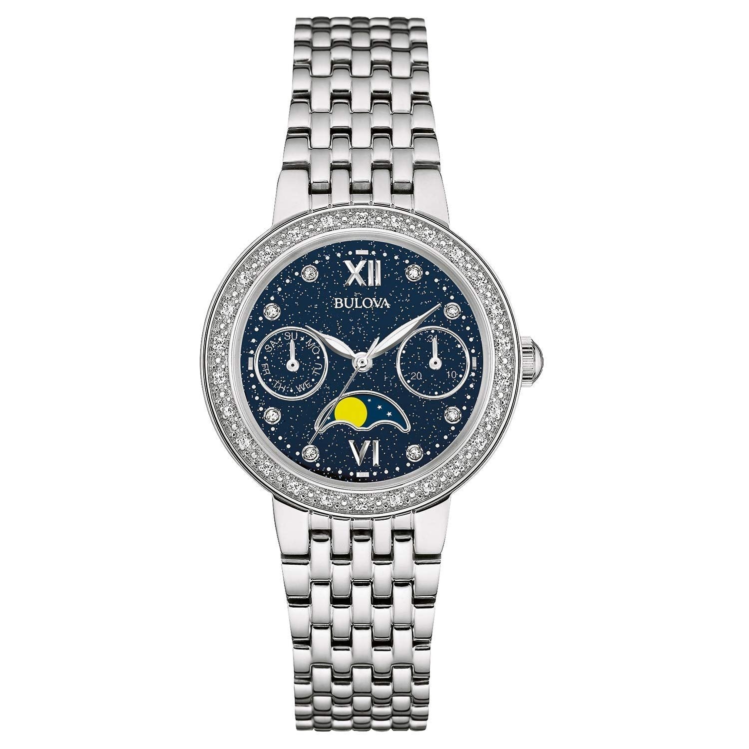 Bulova Ladies' Diamond Moon Phase Watch 96R210