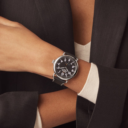 Shinola Runwell 47mm Black watch lifestyle