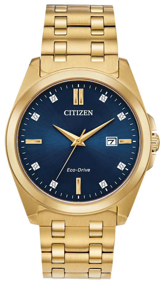 Citizen Men's Eco-Drive Peyten Diamond-Accent Gold-Tone Watch BM7103-51L