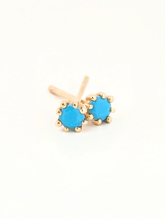 Turquoise & Gold Earrings