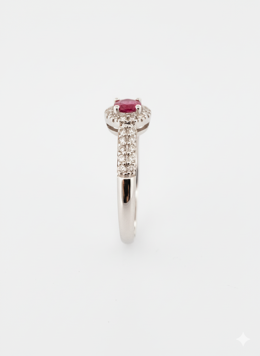 Ruby and Diamond Gold Ring