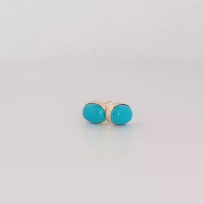 Oval Turquoise Earrings