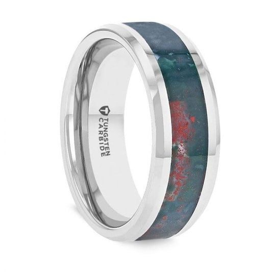 MICAH Bloodstone Inlay Tungsten Carbide Ring