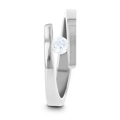 ANNA Tension Set Titanium Diamond Ring