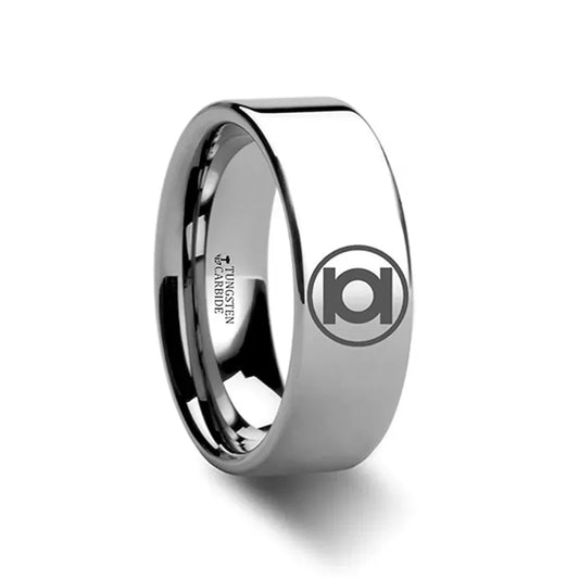 Thorsten Green Lantern Symbol Titanium Engraved Ring