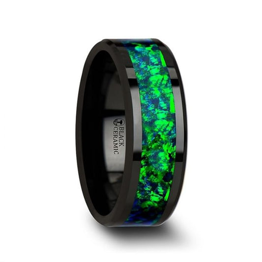 PULSAR Black Ceramic Wedding Band