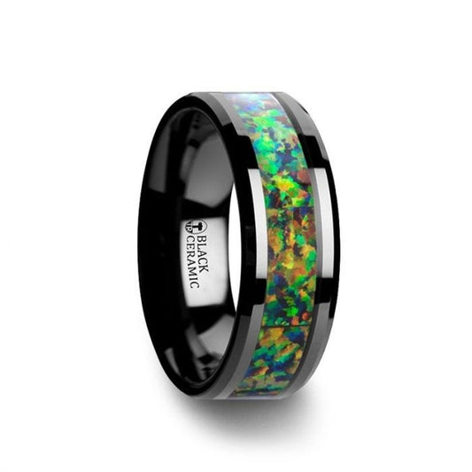 GALACTIC Black Ceramic Wedding Band