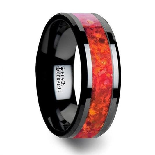 NOVA Black Ceramic Wedding Band